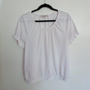 Loft Textured Peasant Blouse, Size Medium